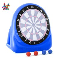 Custom color Mini soccer dart inflatable kick dart board game with sticky footballs