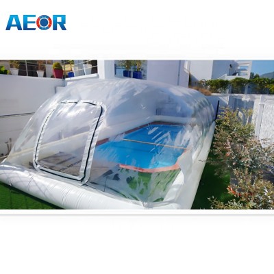 high quality Inflatable hot tub swimming pool solar dome cover bubble tent with air blower& pump for indoor/outdoor