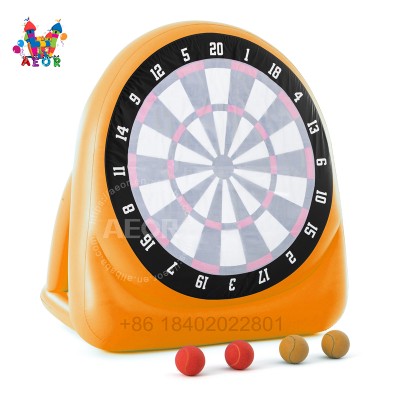 Aeor small size sticky football dart game kick dart inflatable games in backyard magic sticker soccer dart