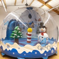 Inflatable Giant Snow globe transparent bubble tent backyard decoration for Rental