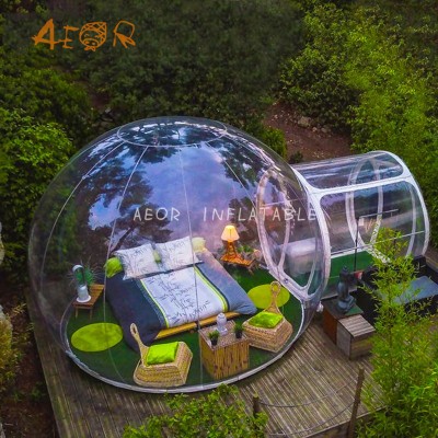 Outdoor event inflatable bubble tent sleeping camping hotel tent with bedroom and living room