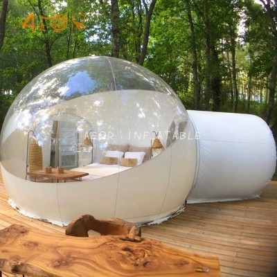 Hot selling 3 rooms inflatable transparent bubble tent hotel tent geodesic tent