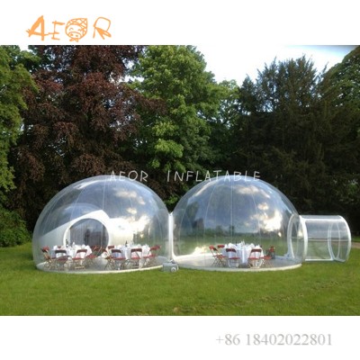 Commercial outdoor bubble tent transparent, outdoor inflatable transparent tent, camping inflatable bubble tent